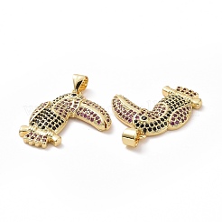 Pendentifs oiseaux en laiton et zircone cubique&nbsp;ZIRC-I062-02G