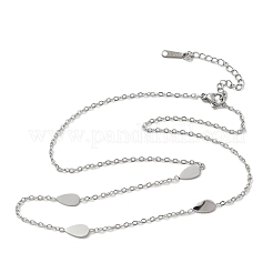Collares de cadena de eslabones de acero inoxidable 304 para mujeres y hombres.&nbsp;NJEW-K292-01J-P