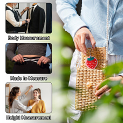 3 mini porte-clés pendentif en plastique avec ruban à mesurer&nbsp;KEYC-TADJ0001-07