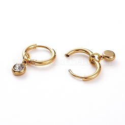 Pendientes de aro huggie de acero inoxidable 304&nbsp;EJEW-JE04449-01