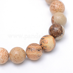 Rotonde immagine naturale filoni diaspro perline&nbsp;G-R345-4mm-19