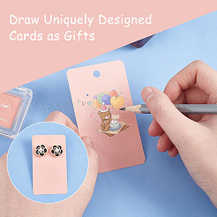 120 porte-cartes en papier kraft vierge pour boucles d'oreilles&nbsp;DIY-PH0009-96B