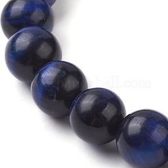 Braccialetti elasticizzati con perline di occhio di tigre naturale tinto&nbsp;BJEW-TA00462-02