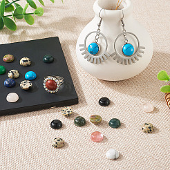 20 Stück natürliche und synthetische gemischte Edelstein-Cabochons&nbsp;G-TA0002-76B