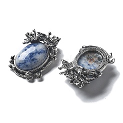 Pendentifs en jaspe tache bleue naturelle&nbsp;G-H083-01AS-06