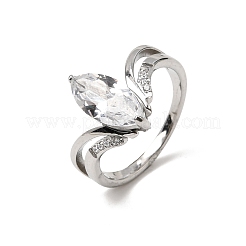 Fingerringe aus Edelstahl 316L mit Zirkonia&nbsp;SA-CBAB122-07P-01