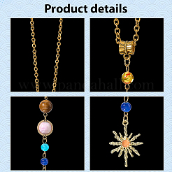 3 pz 3 colori decorazioni pendenti in resina e vetro&nbsp;HJEW-SC0002-66