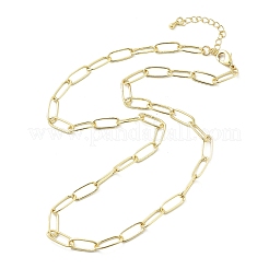 Colliers chaîne trombone en laiton&nbsp;NJEW-A042-17G-04