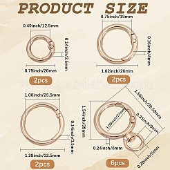 6pcs 3 Arten Legierungsfedertorringe&nbsp;FIND-SC0015-14