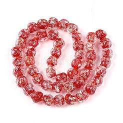Perles lampwork de clinquant manuelles&nbsp;FOIL-T007-01C
