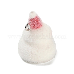 Pendentifs de Noël en résine opaque floquée&nbsp;RESI-C064-01E