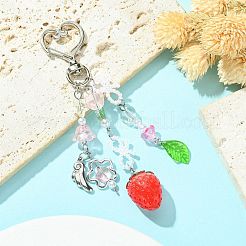 Porte-clés pendentifs en acrylique et en verre&nbsp;KEYC-FZ00008