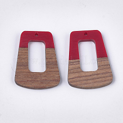 Pendentifs en bois de résine et de noyer&nbsp;RESI-S358-84C