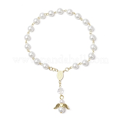 Pulseras de aleación con dijes de ángel de estilo tibetano&nbsp;BJEW-JB11775-01