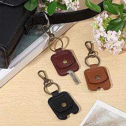 3 pz 3 colori PU cuoio portachiavi ciondolo decorazioni&nbsp;HJEW-GL0001-29