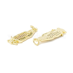 Pendentifs avec zircon cubiques à micro-pavés en laiton&nbsp;LS-KK-E278-06G