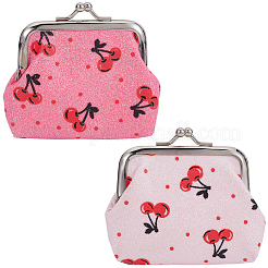 4 pz 2 colori panno in polvere glitterata con portafogli in lega con chiusura a bacio&nbsp;ABAG-CN0001-73
