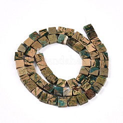 Fili di perline di pietra naturale verdite&nbsp;G-N346-05A-02