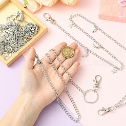 5 stücke 5 arten punk stil mond zink-legierung kette gürtel sets&nbsp;AJEW-CJ0001-63