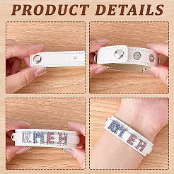 6 Stück 6 Farben PU-Lederschnur-Armbänder&nbsp;BJEW-CL0001-33
