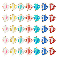 35 Stück 7 Farben Edelstahl-Emaille-Charms&nbsp;STAS-TA0005-39