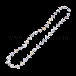 Transparentes perles de verre de galvanoplastie brins&nbsp;EGLA-C002-AB02