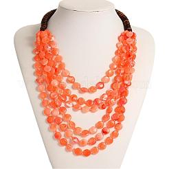 Collane multistrato con perline heishi in resina e cocco&nbsp;FS-WGC6677-02
