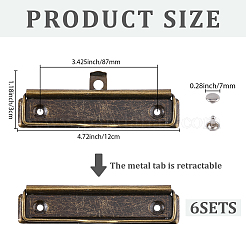 6 sacchetto di clip per appunti in acciaio inossidabile 304&nbsp;FIND-CP0003-99