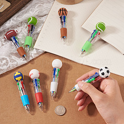 14 penna a sfera sportiva in plastica 4 in 1&nbsp;AJEW-TA0005-82