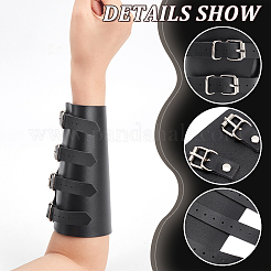Bracelets réglables en cordon de cuir pu avec boucles en fer&nbsp;AJEW-WH0248-458