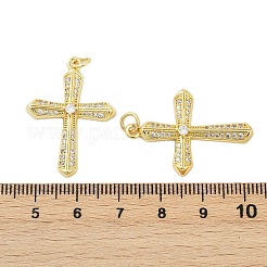 Pendentifs en laiton zircon cubique transparent&nbsp;KK-L235-01A-G