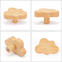 6 cintre en bois de hêtre de style 3 pièces&nbsp;AJEW-BC0001-88
