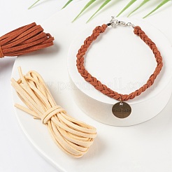 Cordon en simili daim 5 brins 5 couleurs&nbsp;LW-FS0001-01C