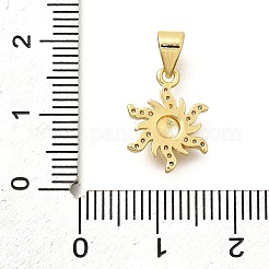 Breloques en laiton et micro pavé de zircones cubiques&nbsp;KK-S508-06G