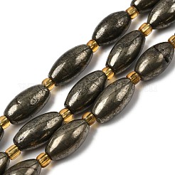 Chapelets de perles de pyrite naturelle &nbsp;G-Z131-A01-02