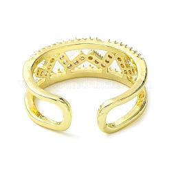 Ring aus Messing mit Mikropavé und Zirkonia&nbsp;RJEW-Z033-09A
