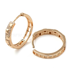 Pendientes de aro de circonio cúbico de micro pave de latón&nbsp;EJEW-M238-83KCG