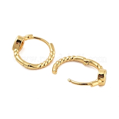Pendientes de aro de latón chapado en bastidor&nbsp;EJEW-N055-34G-RS
