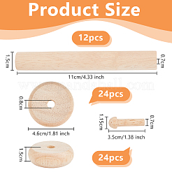 Unfertige Holzräder&nbsp;DIY-WH0270-315