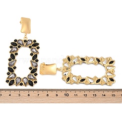 Orecchini pendenti in vetro in acciaio inossidabile 304&nbsp;EJEW-M095-13G-02