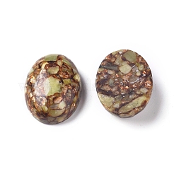 Zusammengesetzte synthetische Bronzit- und Peridot-Cabochons&nbsp;G-D0006-G01-01