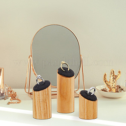 3 Stück 3 Größen Holz Schmuck Fingerring Ausstellungsständerständer&nbsp;RDIS-WH0011-36A-01