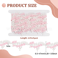 Garniture en dentelle brodée en polyester de 4.75~5 mètre&nbsp;OCOR-FG0001-99A