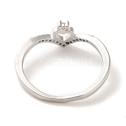Bagues en laiton avec micro pavé de zircone cubique pour femmes&nbsp;RJEW-E295-03P