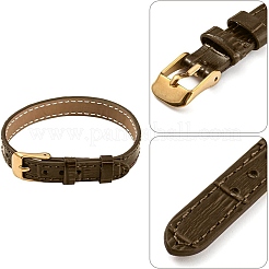 1 Stück strukturierte Lederarmbandriemen&nbsp;AJEW-CL0001-01A