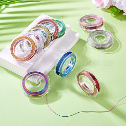 10 Rolle 10 Farben 3-lagige runde Metallic-Kordel-Sets&nbsp;MCOR-TAC001-02