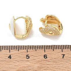 Pendientes de aro de circonio cúbico de micro pave de latón&nbsp;KK-CBA98BA-08G-D