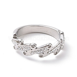 Kristall-Strass-Ovalstab-Fingerring&nbsp;RJEW-D120-04B-P