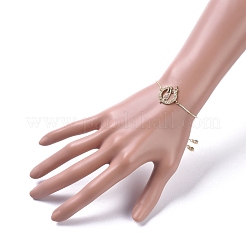 Verstellbare messing micro pave zirkonia schieberarmbänder&nbsp;X-BJEW-JB04982-06