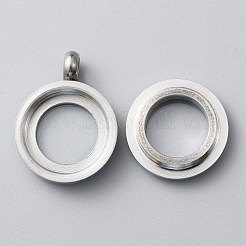 Colgantes de medallón de acero inoxidable 304&nbsp;STAS-WH0044-13A-P
